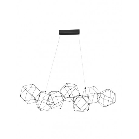 Titanium Black Copper LED 34 Watt 230 Volt 2711Lm 3000K IP20 Led Chip: 84 Pcs L: 108 W: 32 H: 120 cm Adjustable Height - PNL918