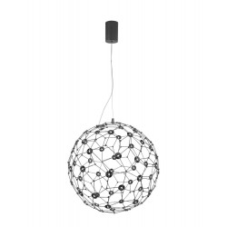 Titanium Black Copper LED 21 Watt 230 Volt 2403Lm 3000K IP20 Led Chip: 60 Pcs D: 40 H: 250 cm Adjustable Height - PNL9186905 - N