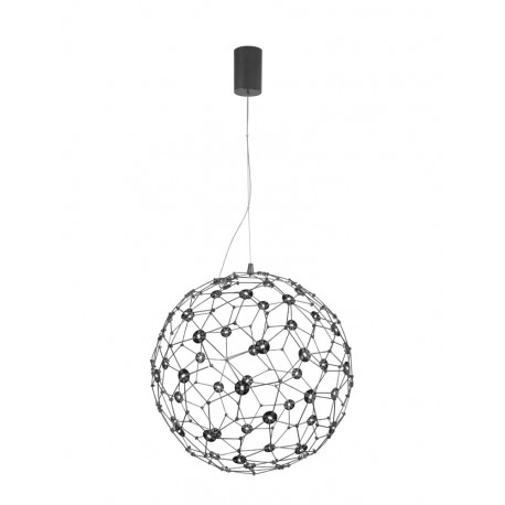 Titanium Black Copper LED 21 Watt 230 Volt 2403Lm 3000K IP20 Led Chip: 60 Pcs D: 40 H: 250 cm Adjustable Height - PNL9186905 - N