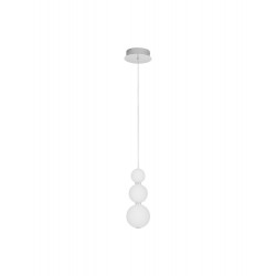 Chrome Metal & Opal Glass LED 11 Watt 230 Volt 963Lm 3000K IP20 D: 10 H: 150 cm Adjustable Height - PNL9186918 - NOVALUCE
