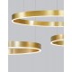 3000K Triac Dimmable Brass Gold Aluminium & Acrylic LED 60 Watt 4165Lm 230 Volt IP20 D: 100 H: 200 cm Adjustable Height - PNL9