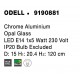 Chrome Aluminium Opal Glass LED E14 1x5 Watt 230 Volt IP20 Bulb Excluded D: 15 H1: 20.4 H2: 120 cm Adjustable Height - PNL919088