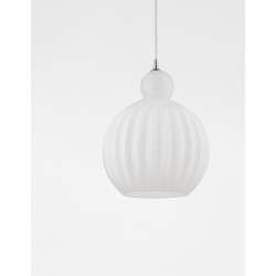 Chrome Aluminium Opal Glass LED E27 1x12 Watt 230 Volt IP20 Bulb Excluded D: 28 H1: 35.9 H2: 120 cm Adjustable Height - PNL91908