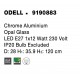 Chrome Aluminium Opal Glass LED E27 1x12 Watt 230 Volt IP20 Bulb Excluded D: 28 H1: 35.9 H2: 120 cm Adjustable Height - PNL91908