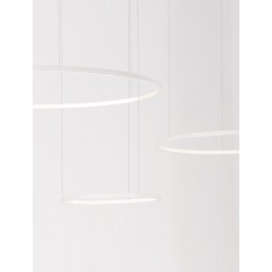 Triac Dimmable Sandy White Aluminium & Acrylic LED 80 Watt 230 Volt 5600Lm 3000K IP20 D: 130 H: 150 cm Adjustable Height - PNL