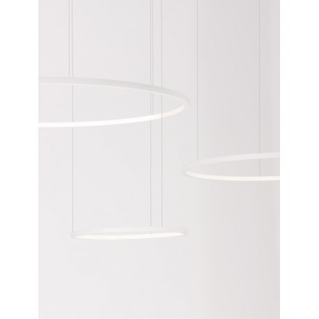 Triac Dimmable Sandy White Aluminium & Acrylic LED 80 Watt 230 Volt 5600Lm 3000K IP20 D: 130 H: 150 cm Adjustable Height - PNL