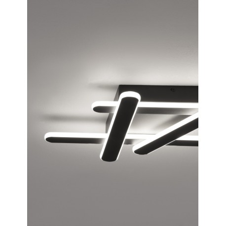 Triac Dimmable Sandy Black Aluminum & Acrylic LED 38 Watt 230 Volt 1900Lm 3000K IP20 51 L: 51 W: 39 H: 5.6 cm - PNL9210919 - NOV