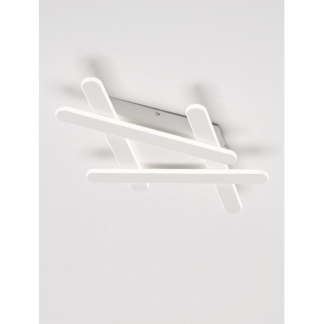 Triac Dimmable Sandy White Aluminum & Acrylic LED 38 Watt 230 Volt 1900Lm 3000K IP20 51 L: 51 W: 39 H: 5.6 cm - PNL9210920 - NOV