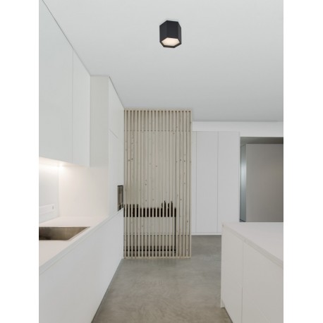 Sandy Black Aluminium & Acrylic LED 10 Watt 230 Volt 600Lm 3000K IP20 D: 25 H: 20 cm - PNL9212314 - NOVALUCE