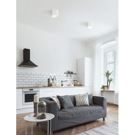 Sandy White Aluminium & Acrylic LED 10 Watt 230 Volt 600Lm 3000K IP20 D: 25 H: 20 cm - PNL9212315 - NOVALUCE