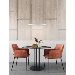 Triac Dimmable Sandy White Aluminium & Acrylic LED 30 Watt 230 Volt 2221Lm 3000K IP20 D: 40 H: 180 cm Adjustable Height - PNL9