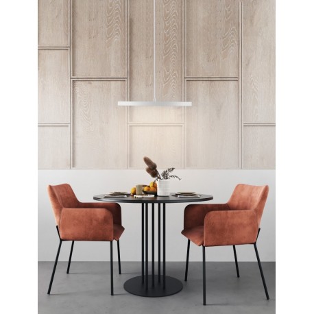 Triac Dimmable Sandy White Aluminium & Acrylic LED 30 Watt 230 Volt 2221Lm 3000K IP20 D: 40 H: 180 cm Adjustable Height - PNL9