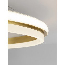 Gold Aluminium & Acrylic LED 38 Watt 230 Volt 3761Lm 3000K IP20 D: 45 H: 6 cm - PNL9212911 - NOVALUCE