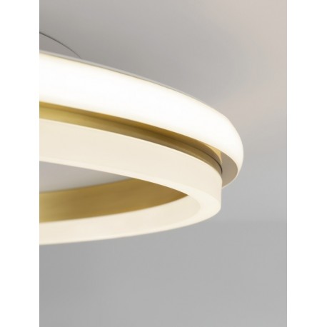 Gold Aluminium & Acrylic LED 38 Watt 230 Volt 3761Lm 3000K IP20 D: 45 H: 6 cm - PNL9212911 - NOVALUCE