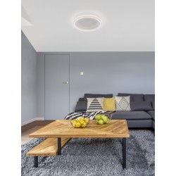 Sandy White Aluminium & Acrylic LED 38 Watt 230 Volt 3761Lm 3000K IP20 D: 45 H: 6 cm - PNL9212913 - NOVALUCE