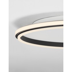 Sandy Black Aluminium & Acrylic LED 52 Watt 230 Volt 6339Lm 3000K IP20 D: 60 H: 6 cm - PNL9212915 - NOVALUCE