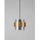 Smoky Glass Brass Gold Metal LED E27 1x12 Watt 230 Volt IP20 Bulb Excluded D: 18 H1: 16 H2: 220 cm Adjustable height - PNL9236