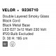 Double Layered Smoky Glass Black Cord Black Metal Base LED E27 3x12 Watt 230 Volt IP20 Bulb Excluded D: 30 H: 185 cm Adjustable 
