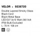 Double Layered Smoky Glass Black Cord Black Metal Base LED E27 3x12 Watt 230 Volt IP20 Bulb Excluded L: 70 W: 18 H: 158 cm Adj