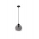 Smoky Glass Black Cord Black Metal Base LED E27 1x12 Watt 230 Volt IP20 Bulb Excluded D: 20 H1: 17.4 H2: 220 cm Adjustable hei