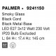 Smoky Glass Black Cord Black Metal Base LED E27 3x12 Watt 230 Volt IP20 Bulb Excluded L: 84 H 1: 17.4 H 2: 145 cm Adjustable h
