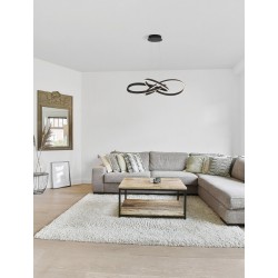 Triac Dimmable Sandy Black Aluminium & Acrylic LED 54 Watt 230 Volt 2800Lm 3000K IP20 D: 68 H: 120 cm Adjustable Height - PNL9