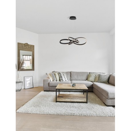 Triac Dimmable Sandy Black Aluminium & Acrylic LED 54 Watt 230 Volt 2800Lm 3000K IP20 D: 68 H: 120 cm Adjustable Height - PNL9