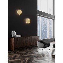 Matt Gold Aluminiun & Acrylic LED 20.5W Watt 230 Volt 1450Lm 3000K IP20 D: 30 W: 3.9 H: 30cm - PNL9248150 - NOVALUCE