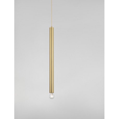 Gold Metal Gold Fabric Wire LED E27 1x12 Watt 230 Volt IP20 Bulb Excluded D: 4.5 H1: 70 H2: 180 cm Adjustable height - PNL928794