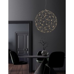 Gold Copper LED 22 Watt 230 Volt 2520Lm 3000K IP20 Led Chip: 60 Pcs D: 80 H: 330 cm Adjustable Height - PNL9288080 - NOVALUCE