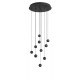 Black Aluminium Black Fabric Wire LED 48 Watt 230 Volt 1902Lm 3000K IP20 D: 40.5 H: 150 cm Adjustable Height - PNL9303952 - NOV