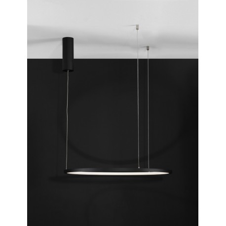 Triac Dimmable Sandy Black Aluminium & Acrylic LED 37 Watt 230 Volt 1274Lm 3000K IP20 D: 60 H: 200 cm Adjustable Height - PNL