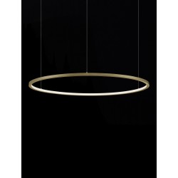 Triac Dimmable Brass Gold Aluminium & Acrylic LED 46 Watt 230 Volt 1708Lm 3000K IP20 D: 80 H: 200 cm Adjustable Height - PNL9