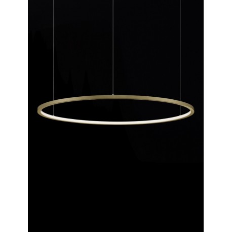 Triac Dimmable Brass Gold Aluminium & Acrylic LED 46 Watt 230 Volt 1708Lm 3000K IP20 D: 80 H: 200 cm Adjustable Height - PNL9