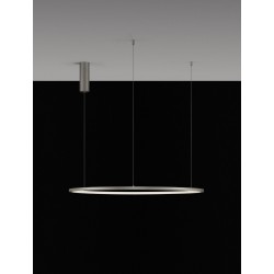 Triac Dimmable Brushed Champagne Silver Aluminium & Acrylic LED 46 Watt 230 Volt 1708Lm 3000K IP20 D: 80 H: 200 cm Adjustable