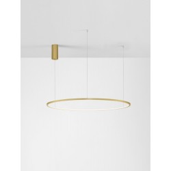 Triac Dimmable Brass Gold Aluminium & Acrylic LED 59 Watt 230 Volt 2144Lm 3000K IP20 D: 100 H: 200 cm Adjustable Height - PNL