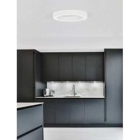 CCT Dimmable Sandy Black Aluminium & Acrylic LED 48 Watt 230 Volt 3730Lm 2700K - 4000K IP20 Remote Control Included D1: 60 D2: