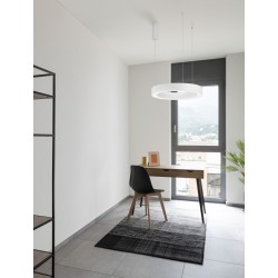 CCT Dimmable Sandy White Aluminium & Acrylic LED 48 Watt 230 Volt 3268Lm 2700K - 4000K IP20 Remote Control Included D: 60 H: 2