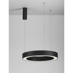 CCT Dimmable Sandy Black Aluminium & Acrylic LED 48 Watt 230 Volt 3268Lm 2700K - 4000K IP20 Remote Control Included D: 60 H: 2