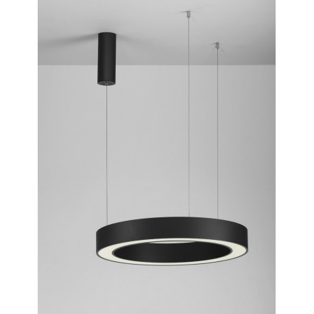 CCT Dimmable Sandy Black Aluminium & Acrylic LED 48 Watt 230 Volt 3268Lm 2700K - 4000K IP20 Remote Control Included D: 60 H: 2