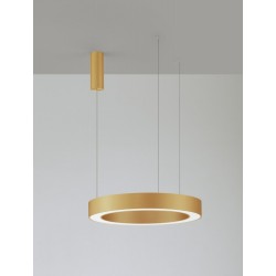 CCT Dimmable Brass Gold Aluminium & Acrylic LED 48 Watt 230 Volt 3268Lm 2700K - 4000K IP20 Remote Control Included D: 60 H: 20