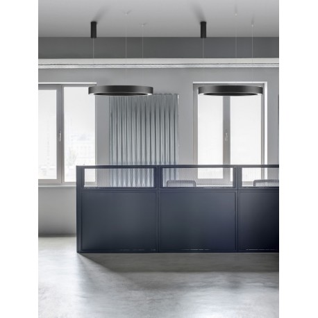 CCT Dimmable Sandy Black Aluminium & Acrylic LED 59 Watt 230 Volt 4076Lm 2700K - 4000K IP20 Remote Control Included D: 80 H: