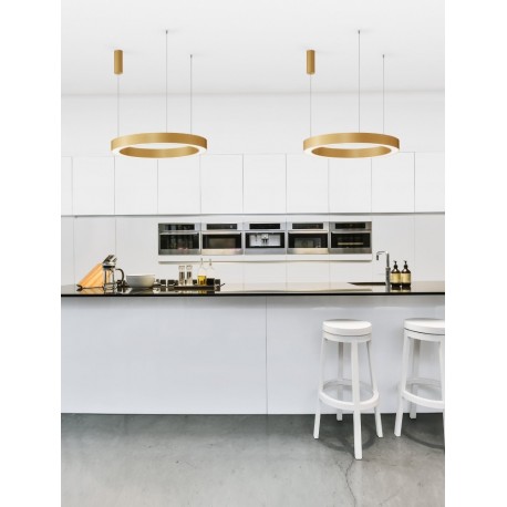 CCT Dimmable Brass Gold Aluminium & Acrylic LED 59 Watt 230 Volt 4076Lm 2700K - 4000K IP20 Remote Control Included D: 80 H: 