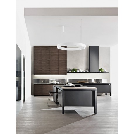 CCT Dimmable Sandy White Aluminium & Acrylic LED 80 Watt 230 Volt 4373Lm 2700K - 4000K IP20 Remote Control Included D: 100 