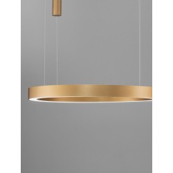 CCT Dimmable Brass Gold Aluminium & Acrylic LED 80 Watt 230 Volt 4373Lm 2700K - 4000K IP20 Remote Control Included D: 100 H