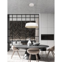 Triac Dimmable Sandy White Aluminium Outside Champaign Gold Inside LED 42 Watt 230 Volt 1279Lm 3000K IP20 D: 42 H: 200 cm Adjus