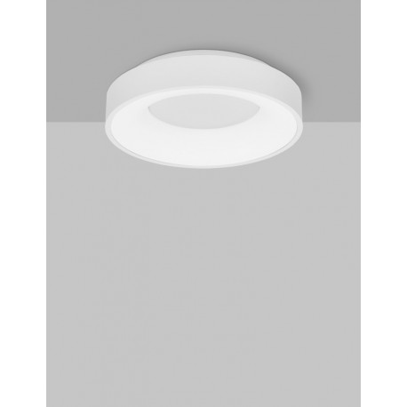 Triac Dimmable Sandy White Aluminium & Acrylic LED 30 Watt 230 Volt 1845Lm 3000K IP20 D: 38 H: 9 cm - PNL9353830 - NOVALUCE