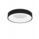 Triac Dimmable Sandy Black Aluminium & Acrylic LED 30 Watt 230 Volt 1845Lm 3000K IP20 D: 38 H: 9 cm - PNL9353831 - NOVALUCE