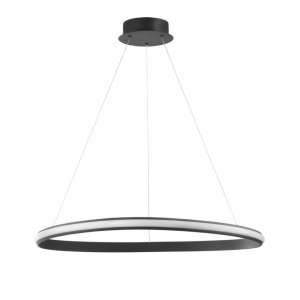Triac Dimmable Sandy Black Aluminium & Acrylic LED 33 Watt 230 Volt 2177Lm 3000K IP20 D: 74 H: 120 cm Adjustable Height - PNL93