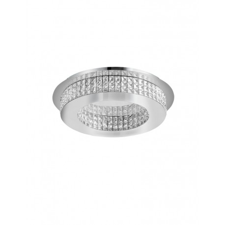 Chrome Aluminium & K9 Crystal LED 40 Watt 230 Volt 2400Lm 4000K IP20 D: 50 H: 10.7 cm - PNL9361084 - NOVALUCE